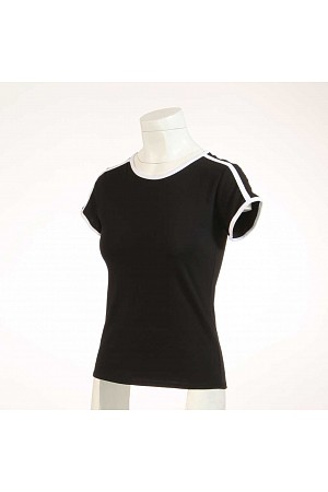 Round Neck Contrast Binding To ...